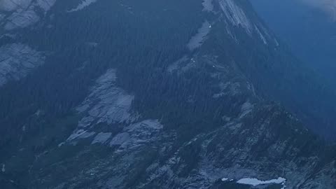 Flying over Three Fingers Mountain