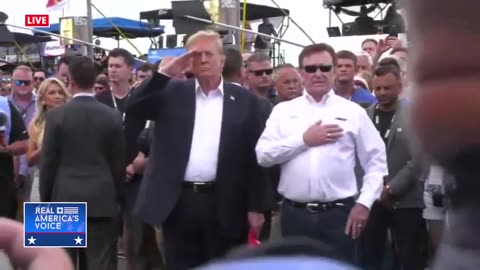 TRUMP STOPS TO HONOR THE FALLEN