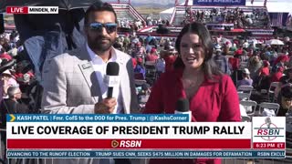 Kash Patel speaks with RSBN at the Trump rally in Nevada.