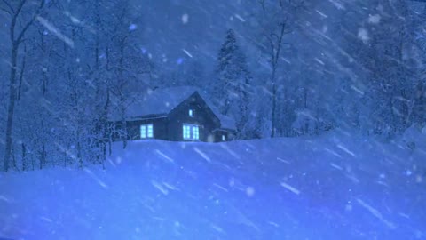 Blizzard at a Wooden Cabin - Howling Wind sounds