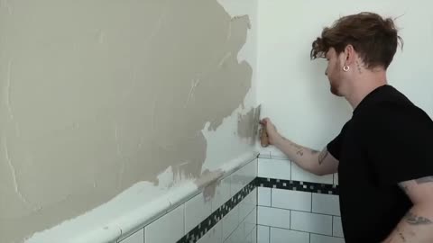 45 SQ FT SMALL BATHROOM MAKEOVER 🚽 Concrete OVER Tile (NO DEMO DIY)