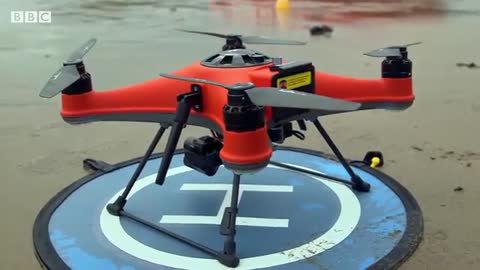 9_Rescue drone trial hopes to save lives at sea - BBC News