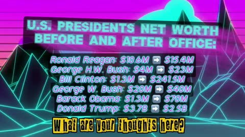 US Presidents Net Worth B4 and after