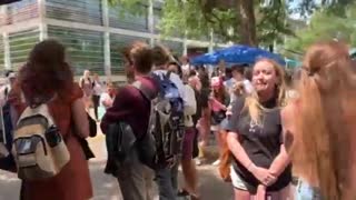 Turning Point USA event mobbed by HUMAN WALL of 'leftist student' protestors