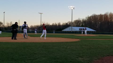 Kyle Kirkland CHS Clover High School JV Baseball Pitch 2 Game 1 vs Nations Ford
