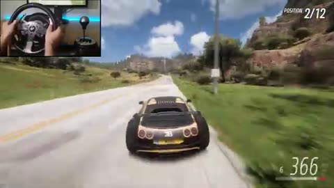 Bugatti Veyron Super Sport - Goliath Race - Forza Horizon 5 - Steering Wheel Gameplay