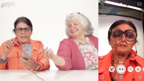 Watch Our Grannies Try Using Snapcaht