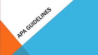 GVT APA Style Guide