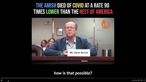 The Amish died of Covid 90 times LESS than the rest of America Steve Kirsch 29-06-23