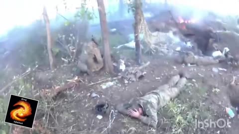 Aftermath of Russian Stormtroopers taking an Ukrainian position with the call sign Pokemon