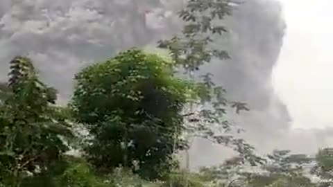 Indonesia's Mount Semeru volcano in East Java erupts sending ash 40,000ft into the sky