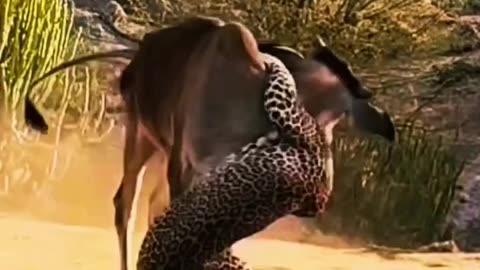 Cheetah attack cow 🐄