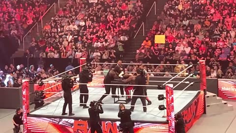 Bobby Lashley Arm Wrestling Omos Monday Night Raw