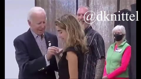 Biden likes and loves to touch young Girls