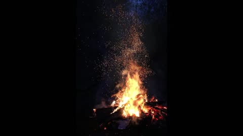 Campfire for Relaxing and Sleeping | Bonfire Sounds | Crackling Fire Sounds