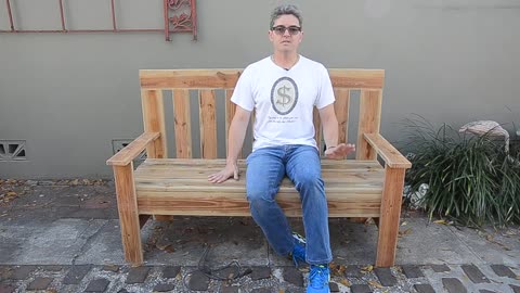 Upcycled Wood Outdoor Bench Garden Bench DIY 60 inch