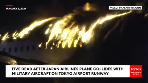 SHOCKING VIDEO- Japan Airlines Plane Is Engulfed In Flames At Tokyo's Haneda Airport