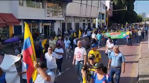 Reservas militares protestan en Cartagena en contra del Gobierno Petro