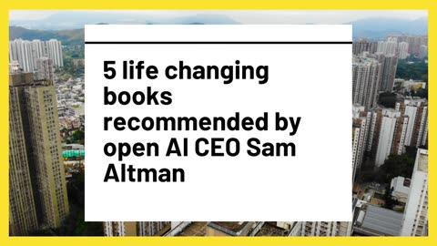 5 life changing books recommended by open AI CEO Sam Altman