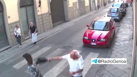 In Florence a 91 year old Italian was beaten and robbed in broad daylight by an