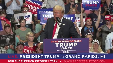 Trump Rally in Michigan :President Donald Trump & VP Senator JD Vance in Grand Rapids, Michigan