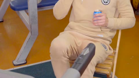 Man Doing Treadmill Exercise While Sitting On A Chair