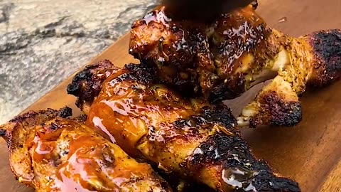 BBQ Chicken 🍗😋 #bbq#cooking #bbqchicken #outdoorcooking #grilledchicken