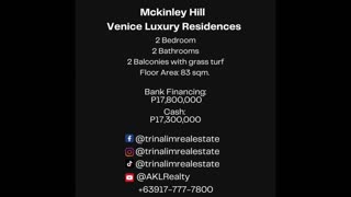Condo For Sale: Venice Luxury Residences @Mckinley Hill