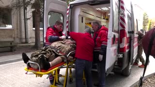 Aftermath of Yavoriv attack as wounded taken to hospital