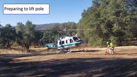 PG&E Replacing Power Pole using Helicopter