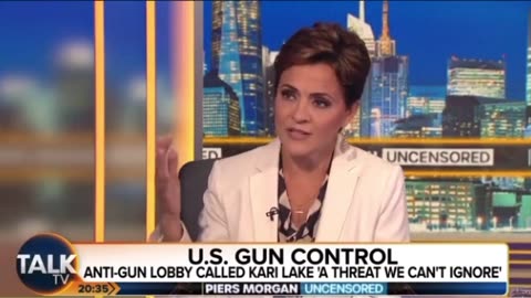 Neo-Con Pretending Not to be a Globalist CAN'T Sway Kari Lake on Gun Control [with His Stupid British Habits]! — Talk About a Great Interviewee (Kari Lake).
