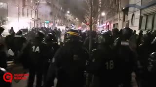 In France, police clash with protesters again.