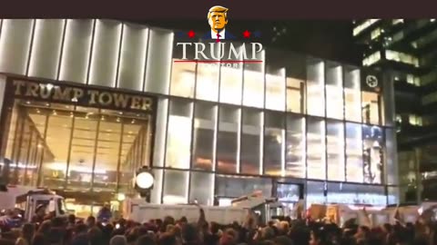 People Shouting Fxck Trump in from of Donald Trump Tower