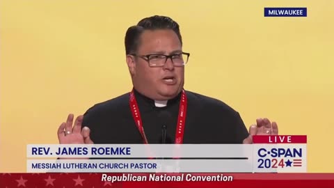 Priest Makes Fun of Trump to His Face at RNC, Trump Genuinely Laughs