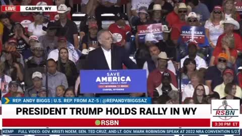 Andy Biggs at Trump Rally in Wyoming.