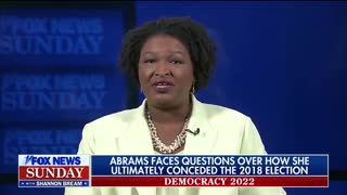 Watch Stacey Abrams' Face When Confronted Over Past "Stolen Election" Comments