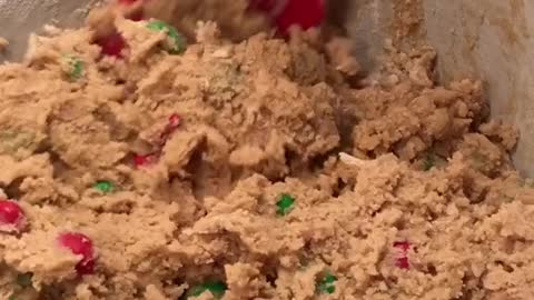 christmas m&m cookies