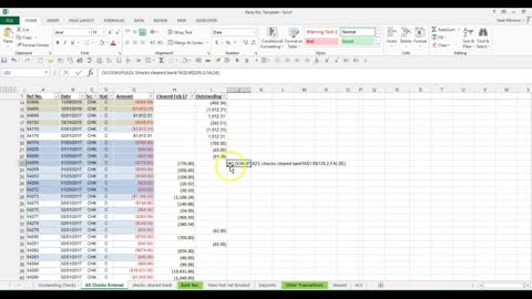 Quickly Reconcile Bank Statement with Large Volume Checks Using Excel