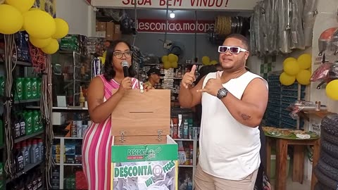 Descontão Moto Peças faz o sorteio de aniversario em Conceição do Jacuípe