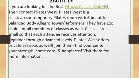 The best Fitness Class in Oak Hill