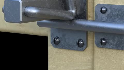 Simple automatic gate locking mechanism