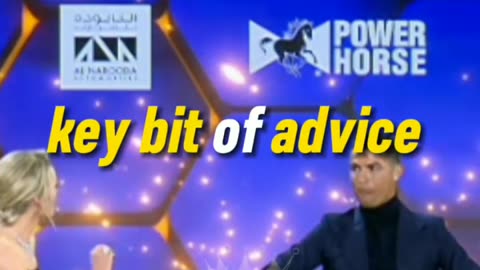 Ronaldo advice for young people.