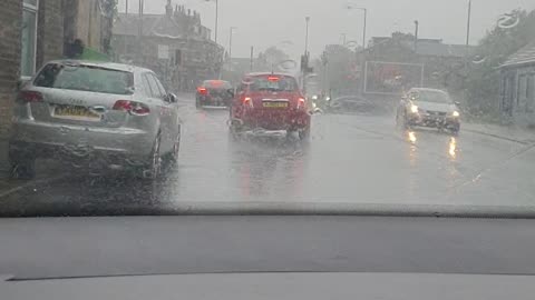 On our way back from Manchester, we were greeted by rain while entering Bradford