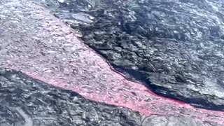 Video shows lava bursting through Iceland volcano