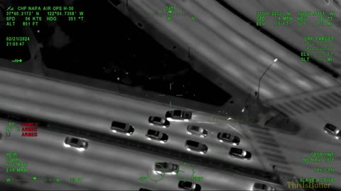 CHP helicopter follows suspect after wild chase through 3 counties is arrested
