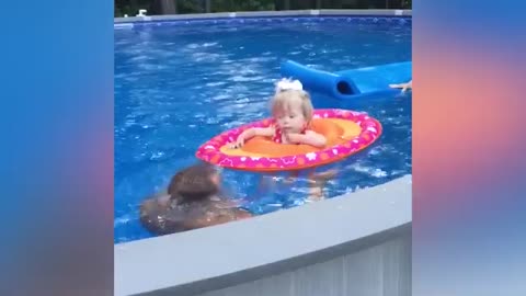 Naughty Baby Playing with Water - Funny Baby Video #10