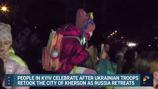 Ukrainians In Kyiv Celebrate As Russian Troops Leave Kherson