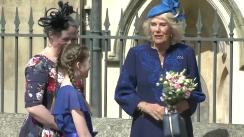 King Charles and royal family leave first Easter Sunday of reign