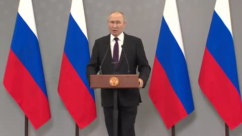 Putin holds press conference in Astana