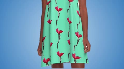 Plumeria Dress | A-Line Flower Printed Dress ✨ YouTube Shorts Video 18